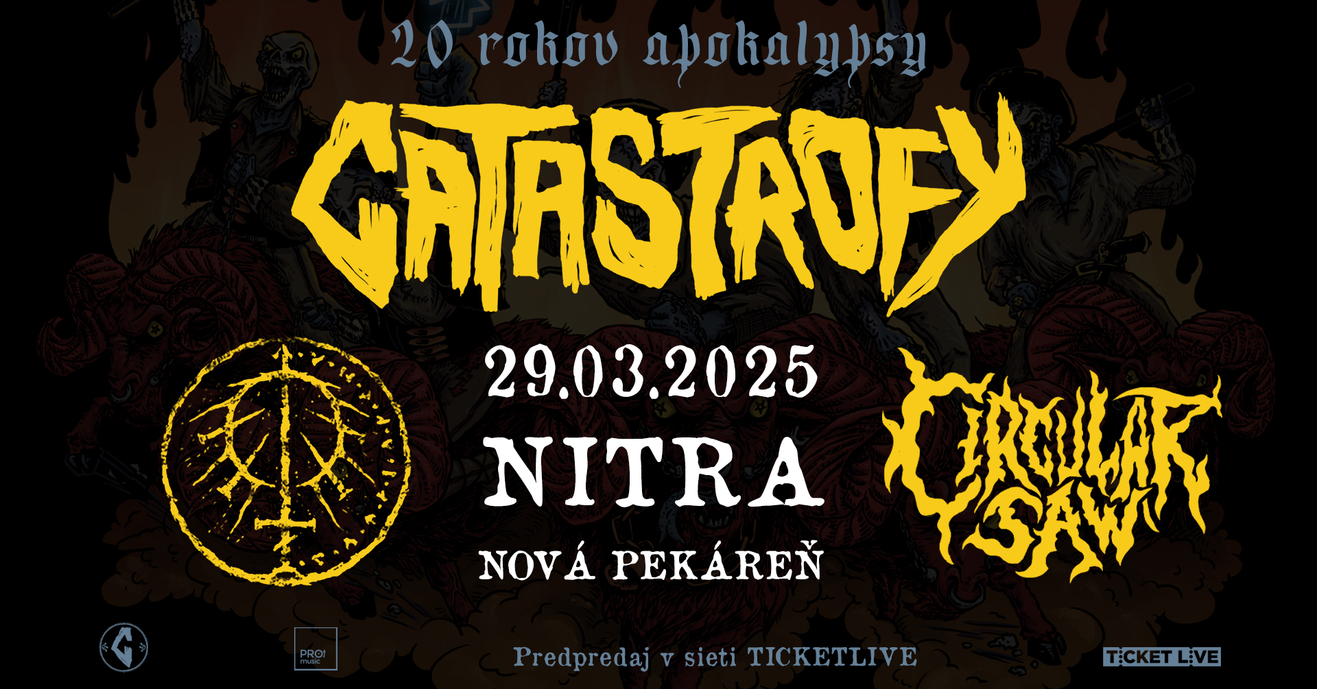 20 rokov apokalypsy tour - CATASTROFY / PATRIARCHA / CIRCULAR SAW